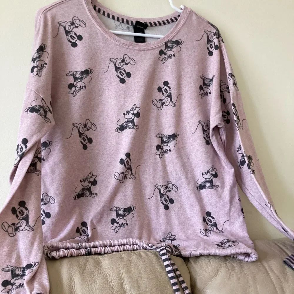 Womens Minnie Mouse and Mickey Mouse Sweater
